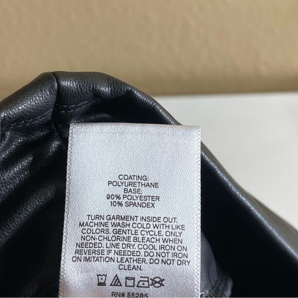 Express Legging High Rise Faux Leather Black Leggings Pants‎ Women’s Size Medium - Picture 9 of 10